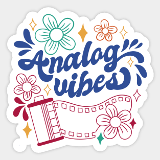 Retro Photographer Vintage Analog Vibes Sticker